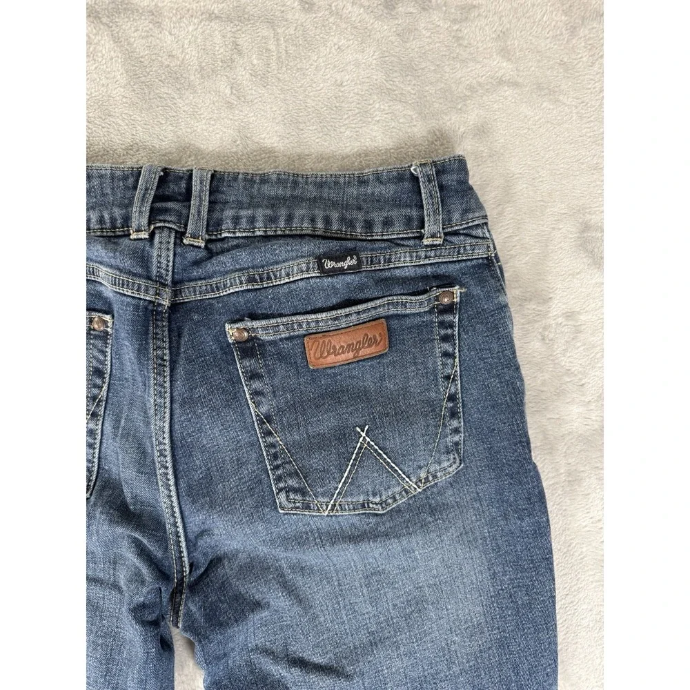 Wrangler Jeans Womens 11x34 Blue Denim‎ Retro Mae Bootcut Western Flare